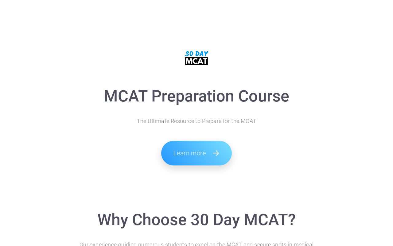 MCAT Preparation Course